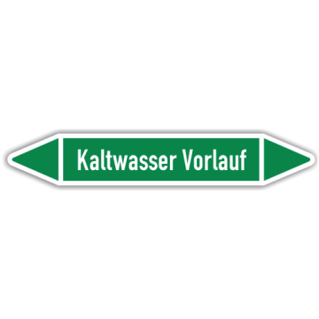 Rohrleitungskennzeichen Kaltwasser Vorlauf nach DIN 2403, in verschiedenen Ausführungen