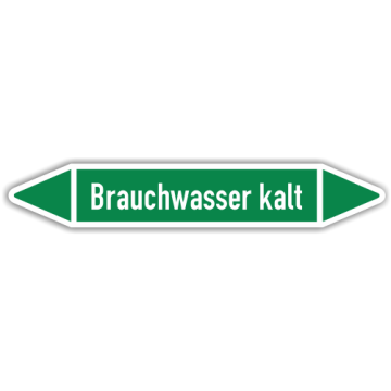 Rohrleitungskennzeichen Brauchwasser kalt nach DIN 2403, in verschiedenen Ausführungen