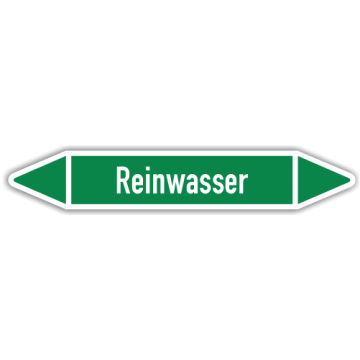 Rohrleitungskennzeichen Reinwasser nach DIN 2403, in verschiedenen Ausführungen