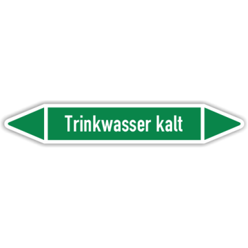 Rohrleitungskennzeichen Trinkwasser kalt nach DIN 2403, in verschiedenen Ausführungen
