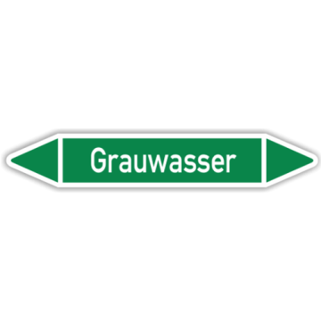 Rohrleitungskennzeichen Grauwasser nach DIN 2403, in verschiedenen Ausführungen