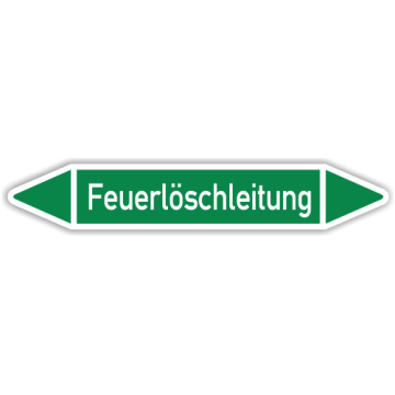 Rohrleitungskennzeichen Feuerlöschleitung nach DIN 2403, in verschiedenen Ausführungen