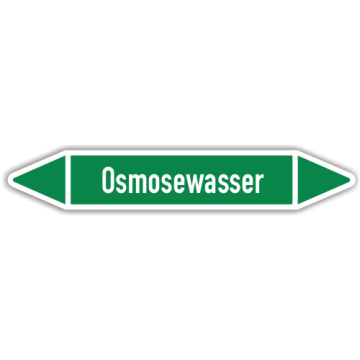 Rohrleitungskennzeichen Osmosewasser nach DIN 2403, in verschiedenen Ausführungen