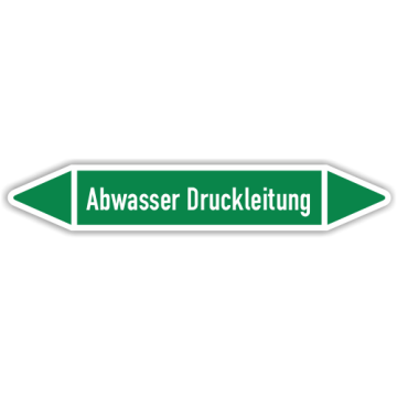 Rohrleitungskennzeichen Abwasser Druckleitung nach DIN 2403, in verschiedenen Ausführungen