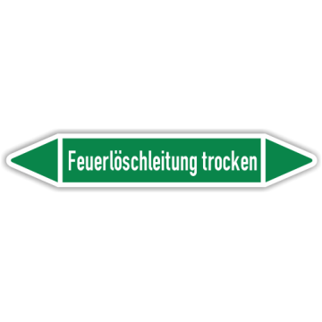 Rohrleitungskennzeichen Feuerlöschleitung trocken nach DIN 2403, in verschiedenen Ausführungen
