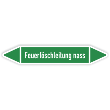 Rohrleitungskennzeichen Feuerlöschleitung nass nach DIN 2403, in verschiedenen Ausführungen