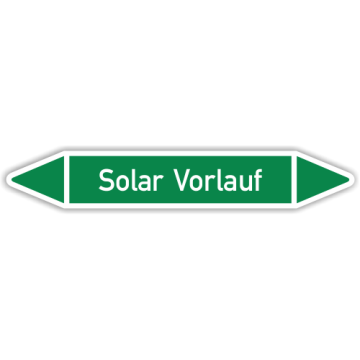 Rohrleitungskennzeichen Solar Vorlauf nach DIN 2403, in verschiedenen Ausführungen