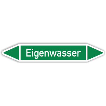 Rohrleitungskennzeichen Eigenwasser nach DIN 2403, in verschiedenen Ausführungen