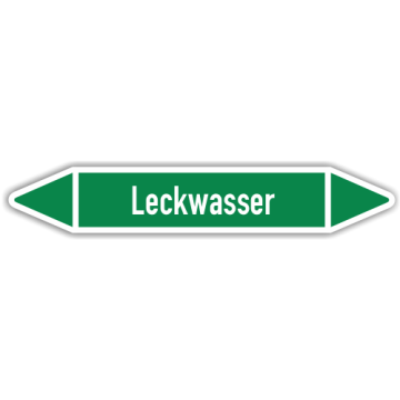 Rohrleitungskennzeichen Leckwasser nach DIN 2403, in verschiedenen Ausführungen