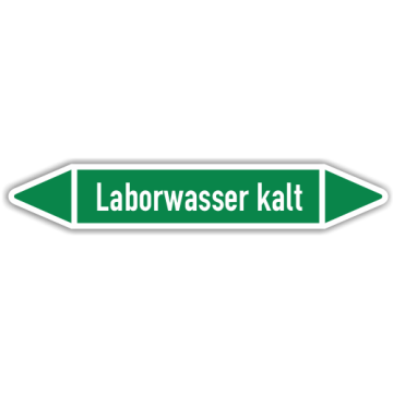 Rohrleitungskennzeichen Laborwasser kalt nach DIN 2403, in verschiedenen Ausführungen