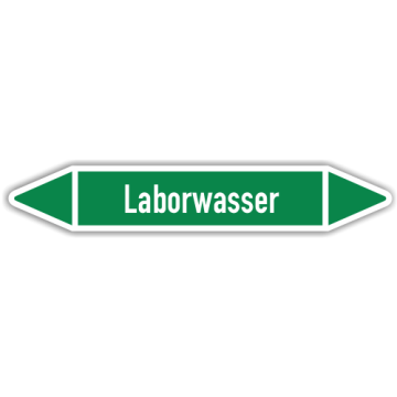 Rohrleitungskennzeichen Laborwasser nach DIN 2403, in verschiedenen Ausführungen