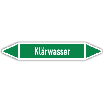 Rohrleitungskennzeichen Klärwasser nach DIN 2403, in verschiedenen Ausführungen