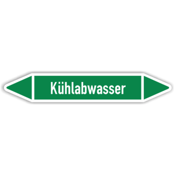 Rohrleitungskennzeichen Kühlabwasser nach DIN 2403, in verschiedenen Ausführungen