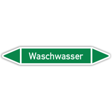 Rohrleitungskennzeichen Waschwasser nach DIN 2403, in verschiedenen Ausführungen
