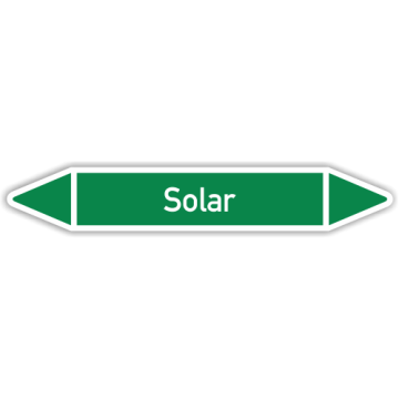 Rohrleitungskennzeichen Solar nach DIN 2403, in verschiedenen Ausführungen