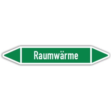 Rohrleitungskennzeichen Raumwärme nach DIN 2403, in verschiedenen Ausführungen