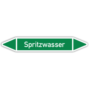 Rohrleitungskennzeichen Spritzwasser nach DIN 2403, in verschiedenen Ausführungen