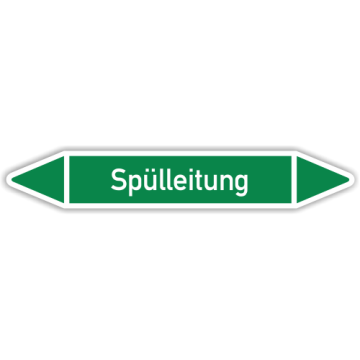 Rohrleitungskennzeichen Spülleitung nach DIN 2403, in verschiedenen Ausführungen