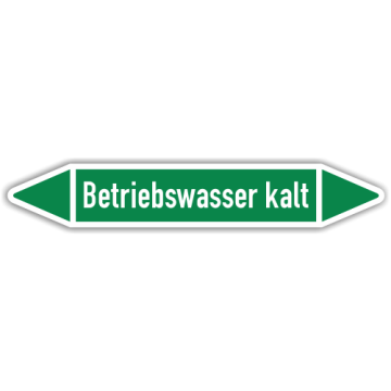 Rohrleitungskennzeichen Betriebswasser kalt nach DIN 2403, in verschiedenen Ausführungen