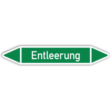 Rohrleitungskennzeichen Entleerung nach DIN 2403, in verschiedenen Ausführungen