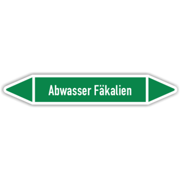 Rohrleitungskennzeichen Abwasser Fäkalien nach DIN 2403, in verschiedenen Ausführungen