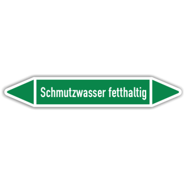 Rohrleitungskennzeichen Schmutzwasser fetthaltig nach DIN 2403, in verschiedenen Ausführungen