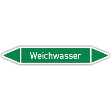 Rohrleitungskennzeichen Weichwasser nach DIN 2403, in verschiedenen Ausführungen