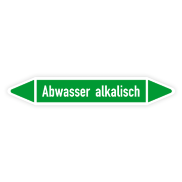 Rohrleitungskennzeichen Abwasser alkalisch nach DIN 2403, in verschiedenen Ausführungen