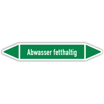 Rohrleitungskennzeichen Abwasser fetthaltig nach DIN 2403, in verschiedenen Ausführungen