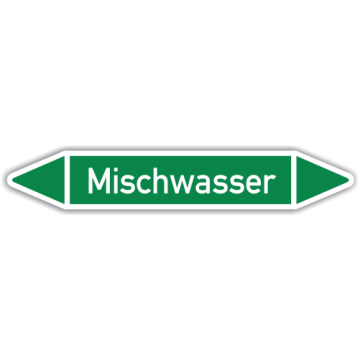 Rohrleitungskennzeichen Mischwasser nach DIN 2403, in verschiedenen Ausführungen