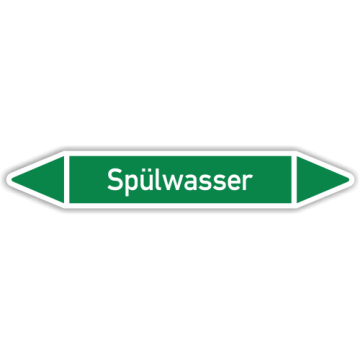 Rohrleitungskennzeichen Spülwasser nach DIN 2403, in verschiedenen Ausführungen
