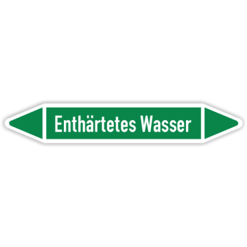 Rohrleitungskennzeichen Enthärtetes Wasser nach DIN 2403, in verschiedenen Ausführungen
