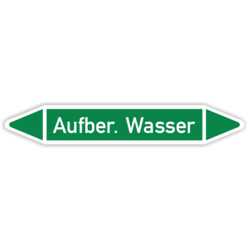 Rohrleitungskennzeichen Aufber. Wasser nach DIN 2403, in verschiedenen Ausführungen