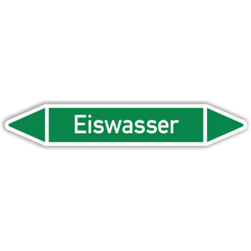Rohrleitungskennzeichen Eiswasser nach DIN 2403, in verschiedenen Ausführungen