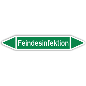 Rohrleitungskennzeichen Feindesinfektion nach DIN 2403, in verschiedenen Ausführungen