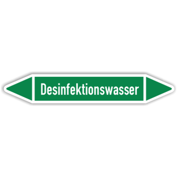 Rohrleitungskennzeichen Desinfektionswasser nach DIN 2403, in verschiedenen Ausführungen