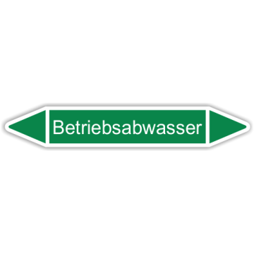 Rohrleitungskennzeichen Betriebsabwasser nach DIN 2403, in verschiedenen Ausführungen