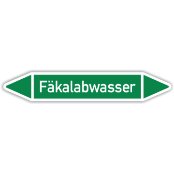 Rohrleitungskennzeichen Fäkalabwasser nach DIN 2403, in verschiedenen Ausführungen