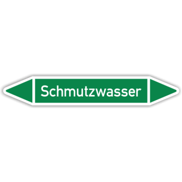 Rohrleitungskennzeichen Schmutzwasser nach DIN 2403, in verschiedenen Ausführungen