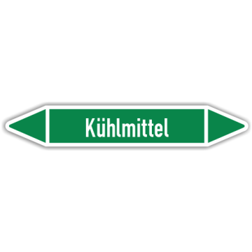 Rohrleitungskennzeichen Kühlmittel nach DIN 2403, in verschiedenen Ausführungen