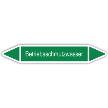 Rohrleitungskennzeichen Betriebsschmutzwasser nach DIN 2403, in verschiedenen Ausführungen
