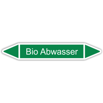 Rohrleitungskennzeichen Bio Abwasser nach DIN 2403, in verschiedenen Ausführungen