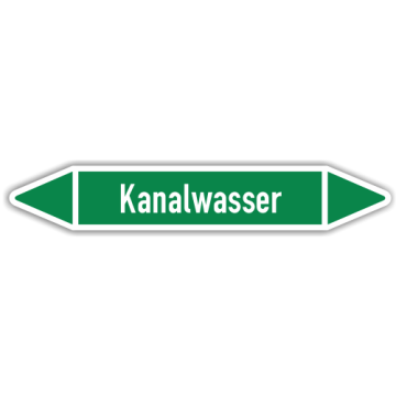 Rohrleitungskennzeichen Kanalwasser nach DIN 2403, in verschiedenen Ausführungen