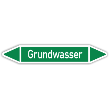 Rohrleitungskennzeichen Grundwasser nach DIN 2403, in verschiedenen Ausführungen
