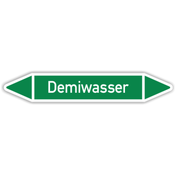 Rohrleitungskennzeichen Demiwasser nach DIN 2403, in verschiedenen Ausführungen