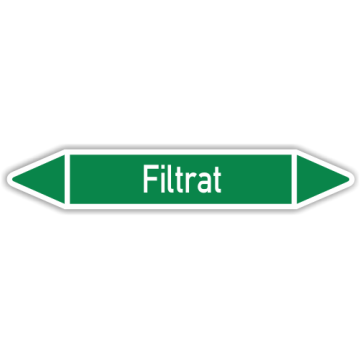 Rohrleitungskennzeichen Filtrat nach DIN 2403, in verschiedenen Ausführungen