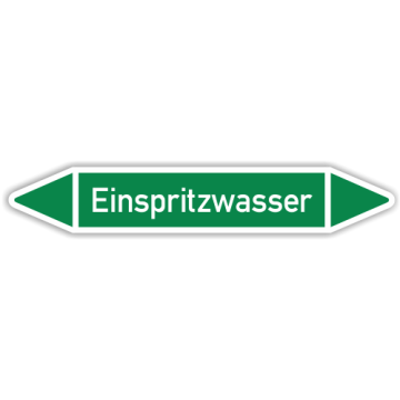 Rohrleitungskennzeichen Einspritzwasser nach DIN 2403, in verschiedenen Ausführungen