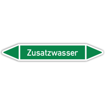 Rohrleitungskennzeichen Zusatzwasser nach DIN 2403, in verschiedenen Ausführungen