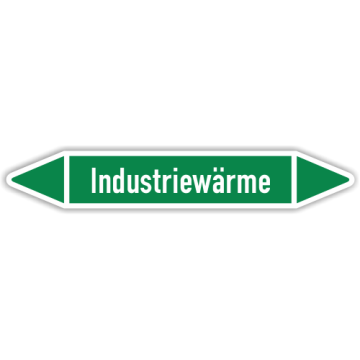 Rohrleitungskennzeichen Industriewärme nach DIN 2403, in verschiedenen Ausführungen