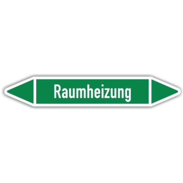 Rohrleitungskennzeichen Raumheizung nach DIN 2403, in verschiedenen Ausführungen